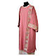 Dalmática tejido Vatican color rosa entorchado bordado frente s4