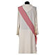 Dalmática tejido Vatican color rosa entorchado bordado frente s7