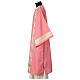 Dalmática tecido Vatican cor-de-rosa galão bordado na frente s5