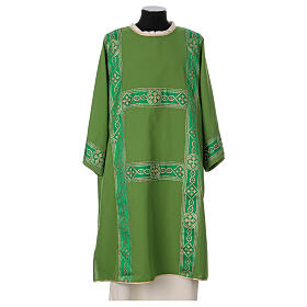 Dalmatic with galloon on the front, Vatican fabric, 4 colours