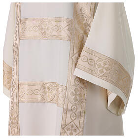 Dalmatica con gallone ricamato davanti tessuto Vatican poliestere 4 colori