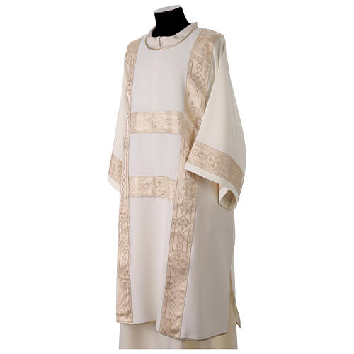 Dalmatica con gallone ricamato davanti tessuto Vatican poliestere 4 colori 3