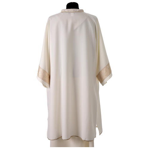 Dalmatica con gallone ricamato davanti tessuto Vatican poliestere 4 colori 4