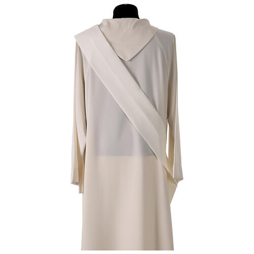 Dalmatic with chevron embroidered on the front in 4-color Vatican polyester fabric 6