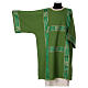 Dalmatic with chevron embroidered on the front in 4-color Vatican polyester fabric s4