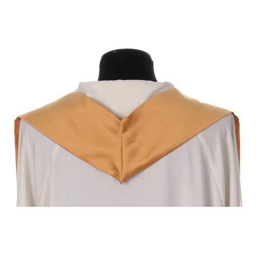 Kasel in Gold mit eucharistischen Symbolen – Stickerei in Gold- und Silberfaden 7