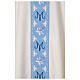 Marian chasuble with light blue embroidered orphrey, 100% polyester s2