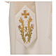 Chasuble with golden lurex and floral embroidery, wool blend, 4 colours s9