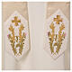 Chasuble with golden lurex and floral embroidery, wool blend, 4 colours s10