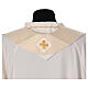 Chasuble with golden lurex and floral embroidery, wool blend, 4 colours s11