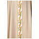 Golden lurex chasuble wool blend with flower embroidery in 4 colors s2