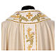 Golden lurex chasuble wool blend with flower embroidery in 4 colors s6