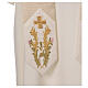 Golden lurex chasuble wool blend with flower embroidery in 4 colors s9