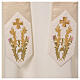 Golden lurex chasuble wool blend with flower embroidery in 4 colors s10