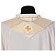 Golden lurex chasuble wool blend with flower embroidery in 4 colors s11