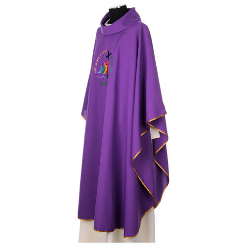 Embroidered chasuble with stole, 2025 Jubilee official logo 13