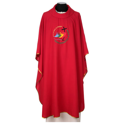 Embroidered chasuble with stole, 2025 Jubilee official logo 7
