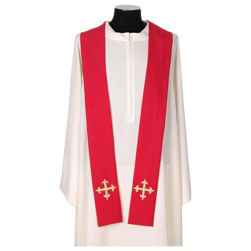 Embroidered chasuble with official Jubilee 2025 Rome logo stole 16