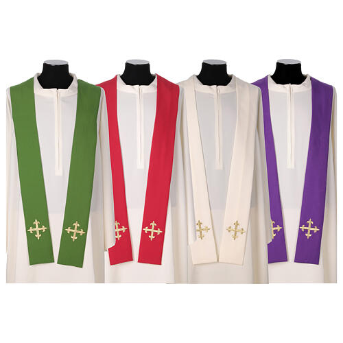 Embroidered chasuble with official Jubilee 2025 Rome logo stole 3