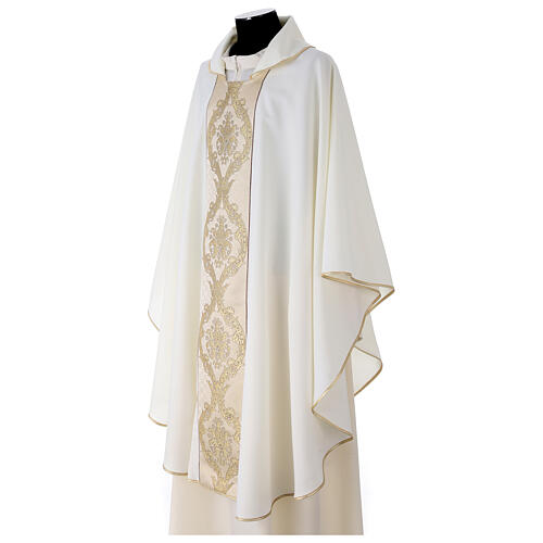 Chasuble bande centrale tissu Vatican en polyester 4 couleurs 3