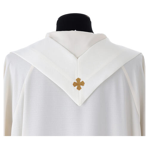 Chasuble bande centrale tissu Vatican en polyester 4 couleurs 6