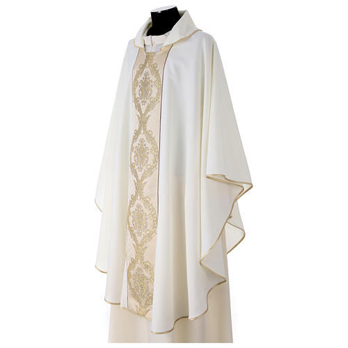 Chasuble bande centrale tissu Vatican en polyester 4 couleurs 5
