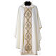 Chasuble bande centrale tissu Vatican en polyester 4 couleurs s1