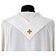 Chasuble bande centrale tissu Vatican en polyester 4 couleurs s6