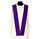 Chasuble bande centrale tissu Vatican en polyester 4 couleurs s10