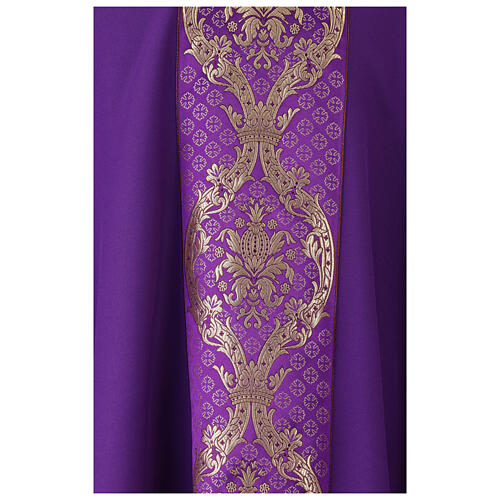 Chasuble front stole Vatican fabric in 4 color polyester 6