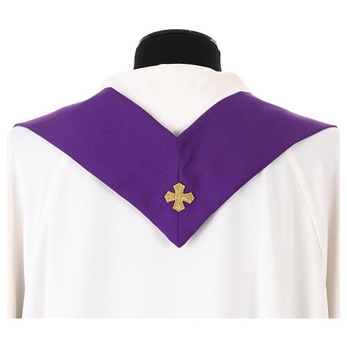Chasuble front stole Vatican fabric in 4 color polyester 12