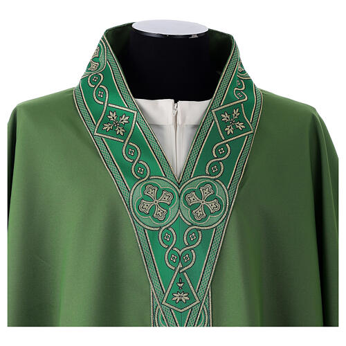 Chasuble avec galon tissu Vatican en polyester 4 couleurs 2