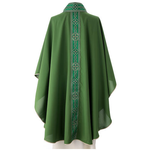 Chasuble with Vatican fabric gallon in 4-color polyester 5