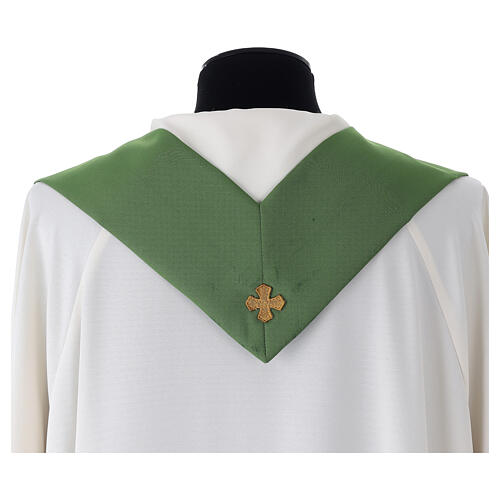 Chasuble with Vatican fabric gallon in 4-color polyester 7
