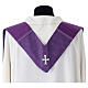 Simple chasuble of striped fabric by Gamma, wool and lurex s9