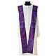 Simple chasuble in Gamma striped wool and lurex fabric s7
