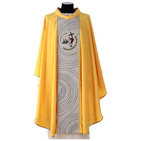 Chasuble with 2025 Jubilee official logo, golden embroidery, matching stole