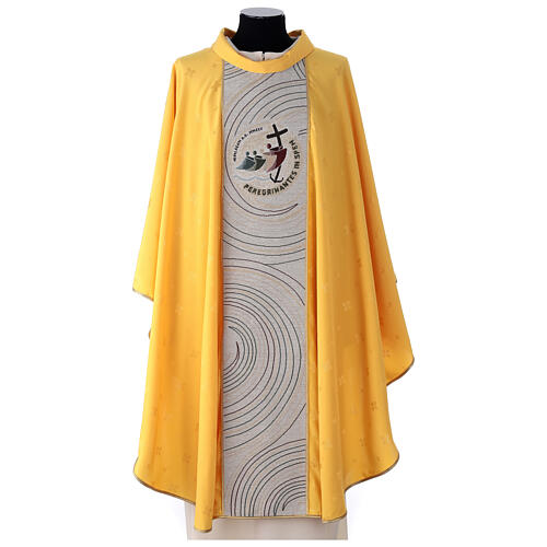 Chasuble with 2025 Jubilee official logo, golden embroidery, matching stole 1