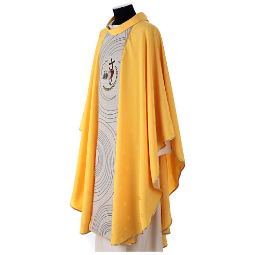 Chasuble with official Jubilee 2025 logo, golden embroidery and matching stole 3