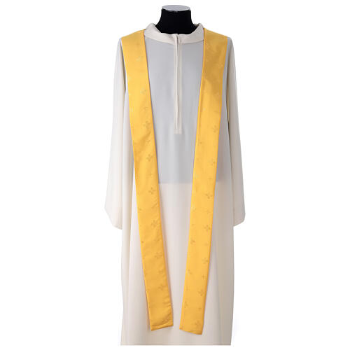 Chasuble with official Jubilee 2025 logo, golden embroidery and matching stole 8