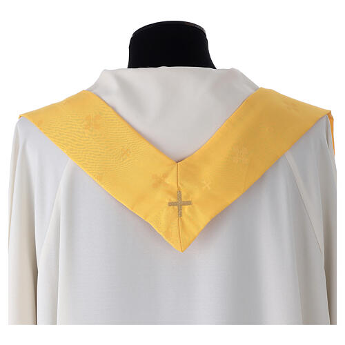 Chasuble with official Jubilee 2025 logo, golden embroidery and matching stole 9
