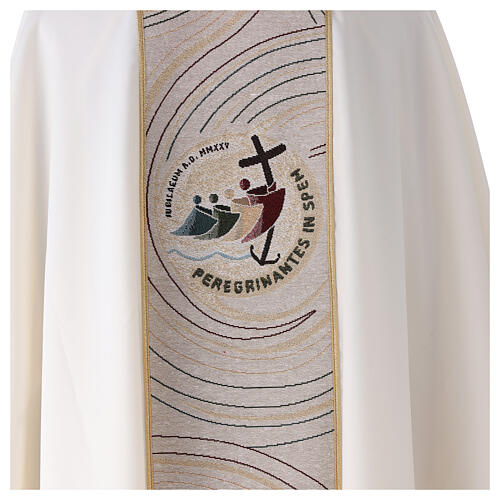 Cream-coloured chasuble with 2025 Jubilee official logo 5