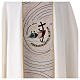 Cream-coloured chasuble with 2025 Jubilee official logo s5