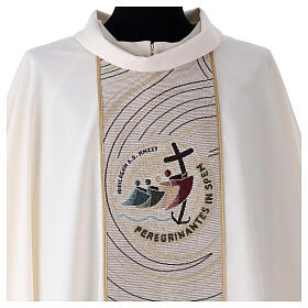 Chasuble cream-colored with official Jubilee 2025 logo