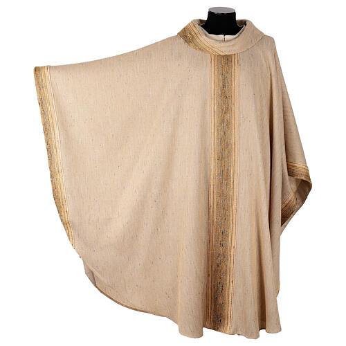 Chasuble with corn field pattern, golden NiBo fabric, Atelier Sirio 5