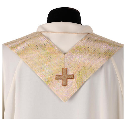 Chasuble with corn field pattern, golden NiBo fabric, Atelier Sirio 11