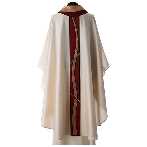 Chasuble cotton viscose stole with gold inlay Atelier Sirio 7