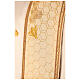 Golden chasuble with bees and honeycomb pattern on central band, Atelier Sirio design s2