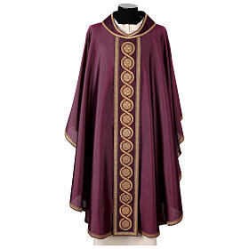 Chasuble with round weaving pattern, 4 colours, cotton fabric, Atelier Sirio design