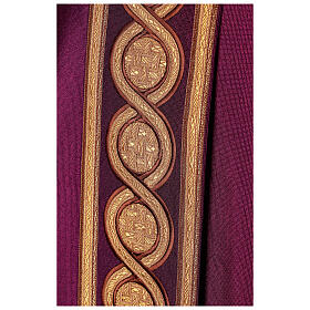 Chasuble with round weaving pattern, 4 colours, cotton fabric, Atelier Sirio design